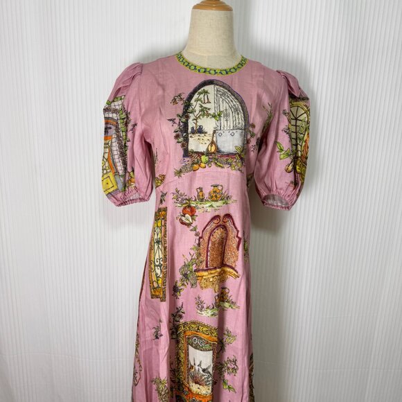 ALÉMAIS Monte Linen Midi Dress - Picture 4 of 9